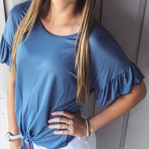 Grey/blue shirt